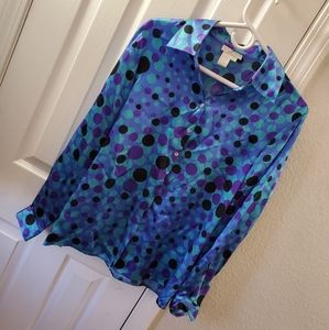 Vintage Laura Lee 100% Silk Blouse